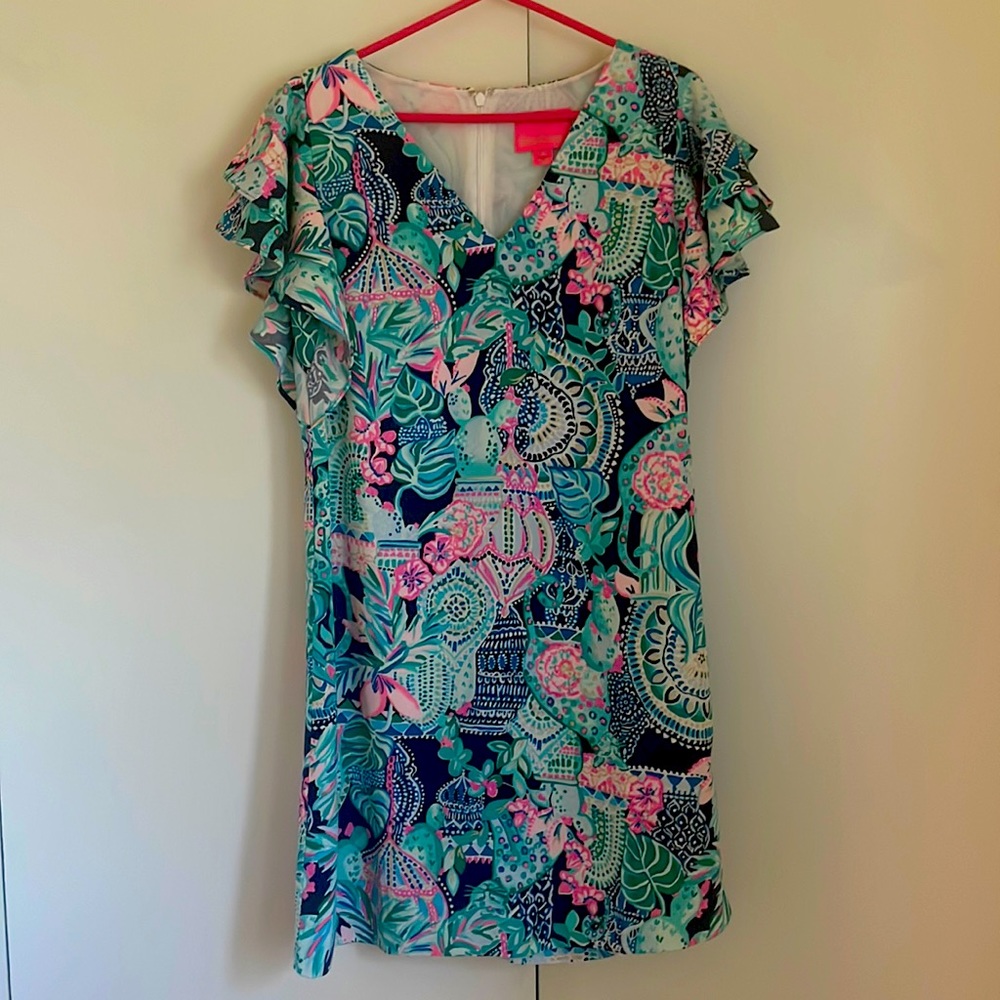 Lilly Pulitzer Kathie Dress Multi Lookin Sharp 6 NWOT